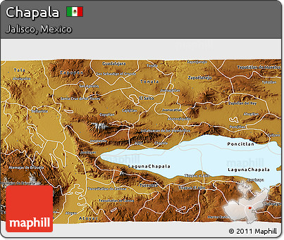 Physical 3D Map of Chapala