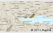 Physical 3D Map of Chapala, shaded relief outside
