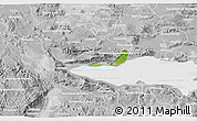 Satellite 3D Map of Chapala, lighten, desaturated