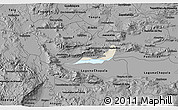 Shaded Relief 3D Map of Chapala, darken, desaturated