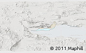 Shaded Relief 3D Map of Chapala, lighten, semi-desaturated