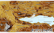 Shaded Relief 3D Map of Chapala, physical outside