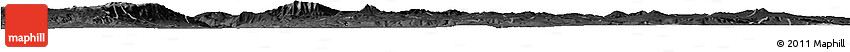 Physical Horizon Map of Chapala, darken, desaturated