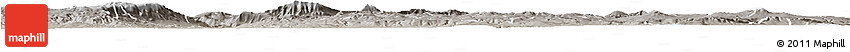Physical Horizon Map of Chapala, lighten, semi-desaturated