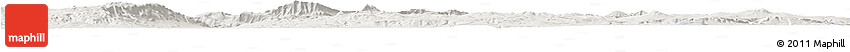 Shaded Relief Horizon Map of Chapala, lighten