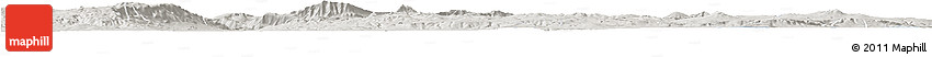 Shaded Relief Horizon Map of Chapala, semi-desaturated