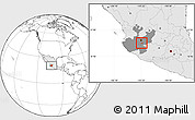 Blank Location Map of Chapala, highlighted country, highlighted parent region
