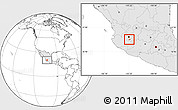 Blank Location Map of Chapala, highlighted country