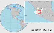 Gray Location Map of Chapala, highlighted parent region