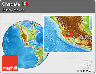 Physical Location Map of Chapala