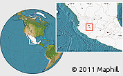 Satellite Location Map of Chapala, highlighted country