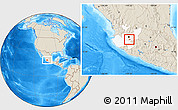 Shaded Relief Location Map of Chapala, highlighted parent region