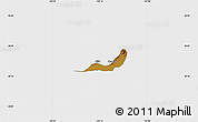 Physical Map of Chapala, single color outside