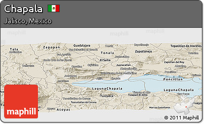 Classic Style Panoramic Map of Chapala