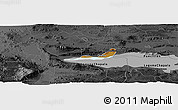 Physical Panoramic Map of Chapala, darken, desaturated