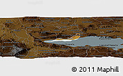 Physical Panoramic Map of Chapala, darken