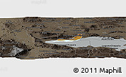 Physical Panoramic Map of Chapala, darken, semi-desaturated