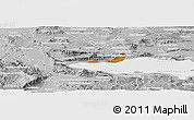 Physical Panoramic Map of Chapala, lighten, desaturated