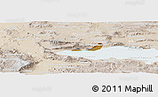 Physical Panoramic Map of Chapala, lighten