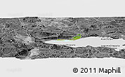Satellite Panoramic Map of Chapala, desaturated