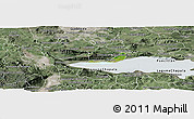 Satellite Panoramic Map of Chapala, semi-desaturated
