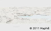 Shaded Relief Panoramic Map of Chapala, lighten