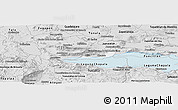 Silver Style Panoramic Map of Chapala
