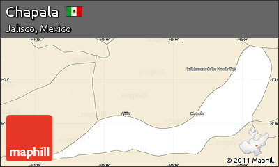 Classic Style Simple Map of Chapala