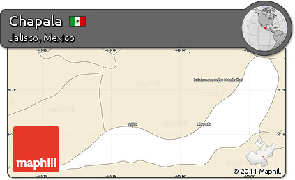 Classic Style Simple Map of Chapala