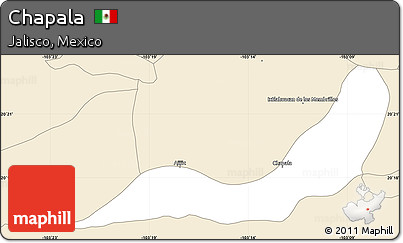 Classic Style Simple Map of Chapala