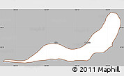 Gray Simple Map of Chapala, cropped outside