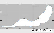 Gray Simple Map of Chapala, single color outside