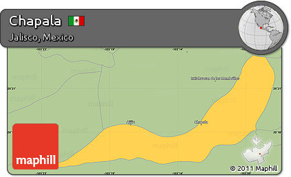 Savanna Style Simple Map of Chapala