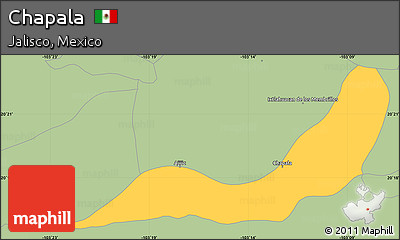 Savanna Style Simple Map of Chapala
