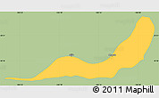Savanna Style Simple Map of Chapala, single color outside