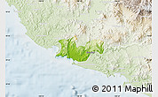 Physical Map of Cihuatlan, lighten