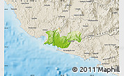 Physical Map of Cihuatlan, shaded relief outside