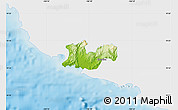 Physical Map of Cihuatlan, single color outside