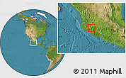 Satellite Location Map of Ciudad Guzman