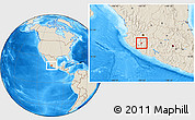 Shaded Relief Location Map of Ciudad Guzman