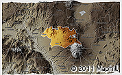 Physical 3D Map of Ciudad Venustiano C., darken, semi-desaturated