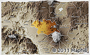 Physical 3D Map of Ciudad Venustiano C., semi-desaturated