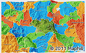 Satellite 3D Map of Ciudad Venustiano C., political outside