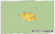 Savanna Style 3D Map of Ciudad Venustiano C., single color outside