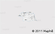 Silver Style 3D Map of Ciudad Venustiano C., single color outside