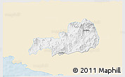 Classic Style 3D Map of Cuatitlan, single color outside