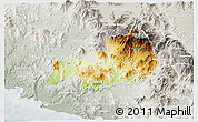 Physical 3D Map of Cuatitlan, lighten, semi-desaturated