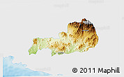 Physical 3D Map of Cuatitlan, single color outside