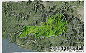 Satellite 3D Map of Cuatitlan, semi-desaturated