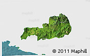 Satellite 3D Map of Cuatitlan, single color outside